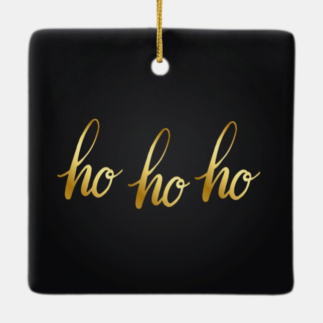 Ornamento Ho Ho Black y Gold (Reverso)