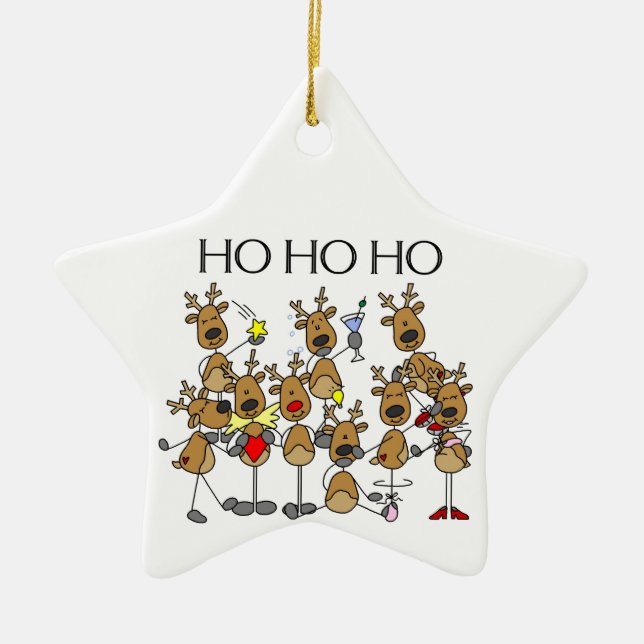 Ornamento Ho Ho Ho Ho Reindeer Keepsake (Frente)