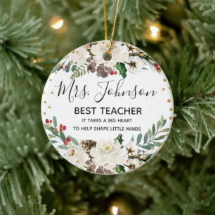 Ornamento Holly Winter Best Teacher
