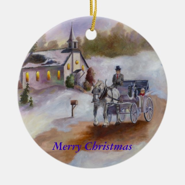 Ornamento ideal del navidad de los inviernos (Frente)