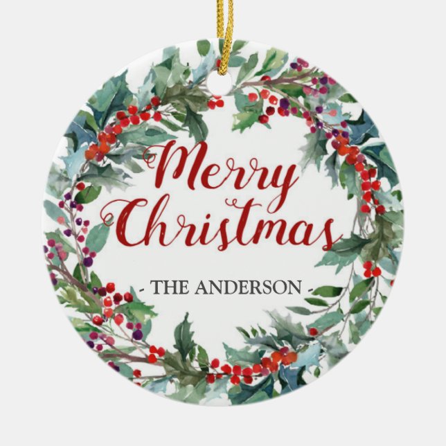 Ornamento imperecedero de la foto de la guirnalda (Frente)