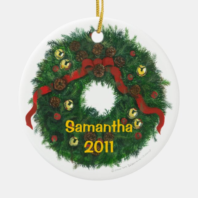 Ornamento imperecedero personalizado de la (Frente)