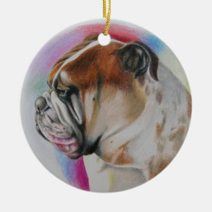 Ornamento inglés del bulldog
