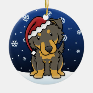 Ornamento inglés del navidad del pastor del dibujo