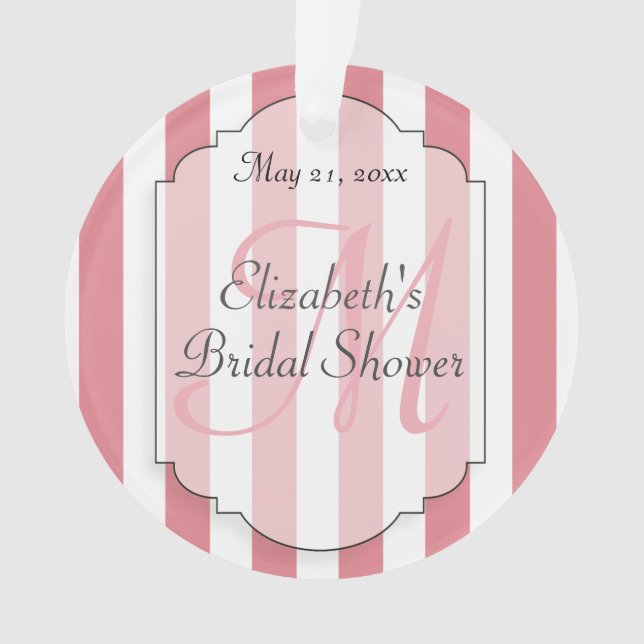 Ornamento inicial personalizado de banda rosa mono (Anverso)