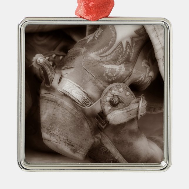 Ornamento intemporal del navidad de la bota de (Frente)