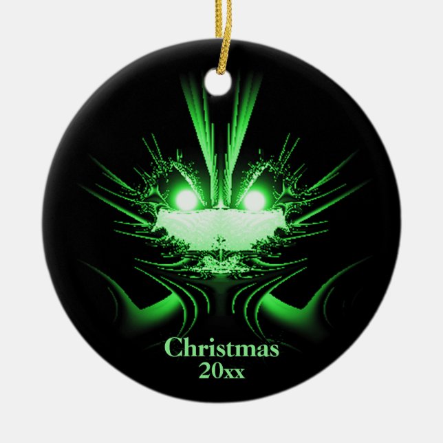 Ornamento inusual de vacaciones para extranjeros c (Frente)