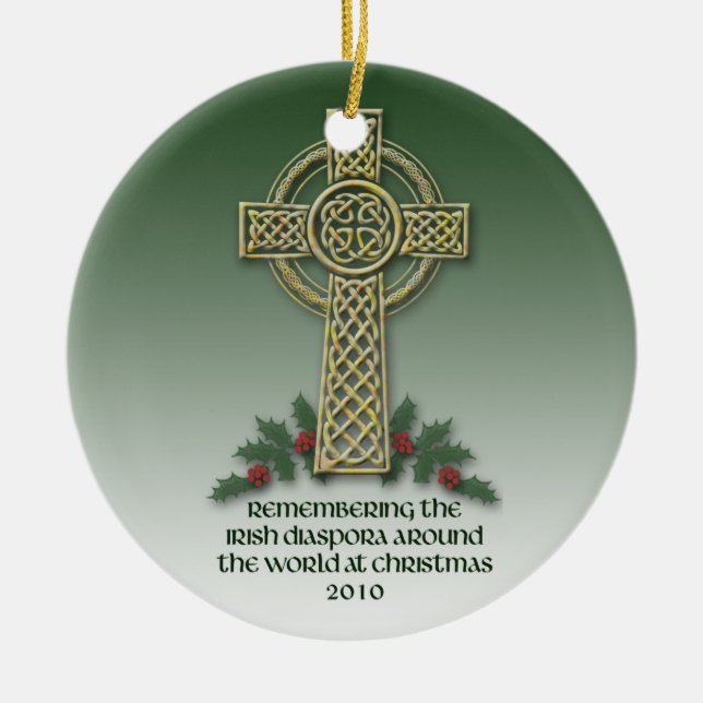 Ornamento irlandés del navidad de la diáspora (Frente)