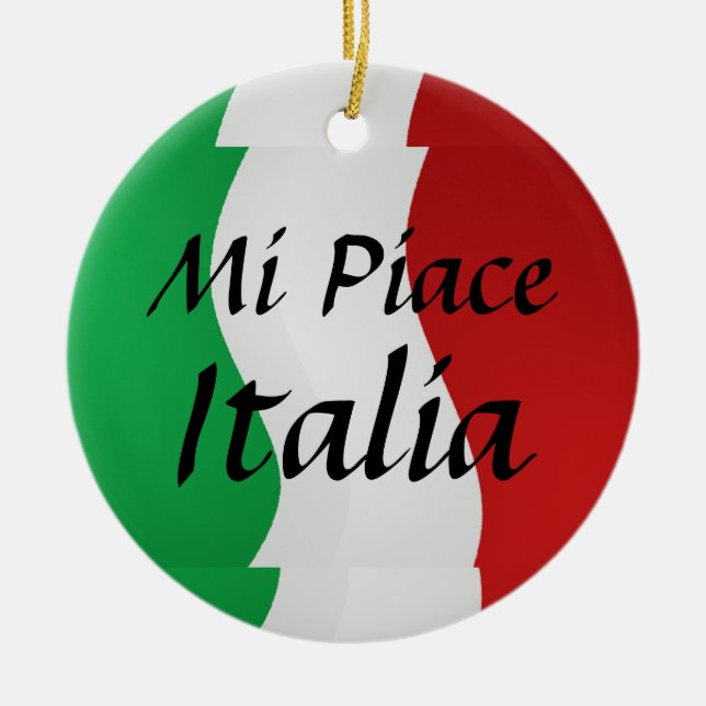 Ornamento italiano de la bandera del MI Piace (Frente)