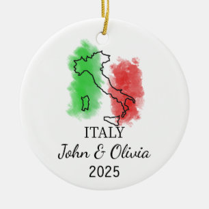 Ornamento italiano personalizado, regalo de bander