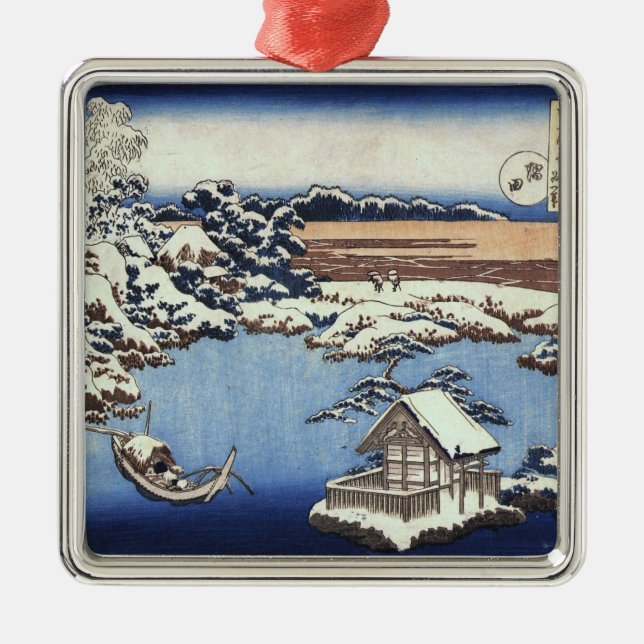 Ornamento japonés del navidad de Hokusai del (Frente)