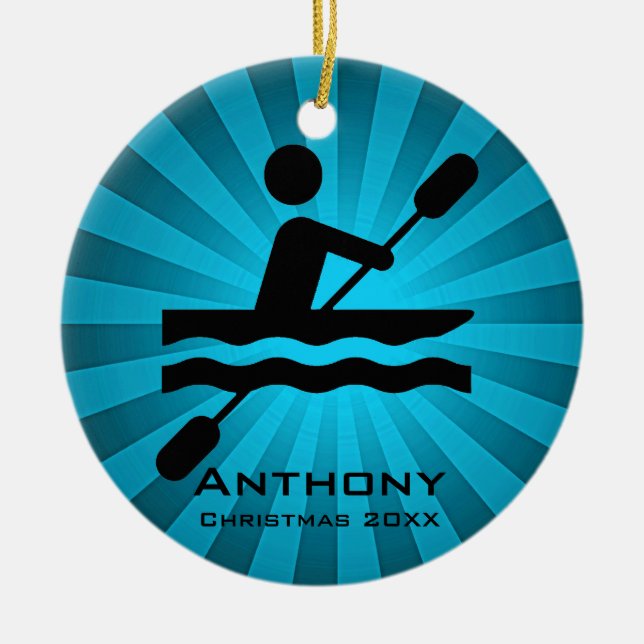 Ornamento kayak personalizado (Frente)