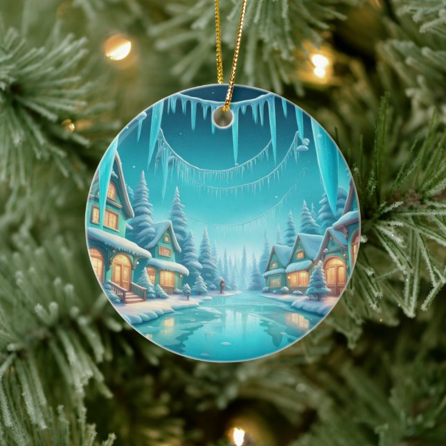 Ornamento lateral de Winter Wonderland Village 2 (Árbol)