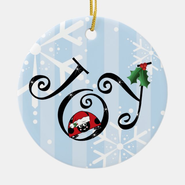 Ornamento lindo de la alegría de la mariquita (Frente)