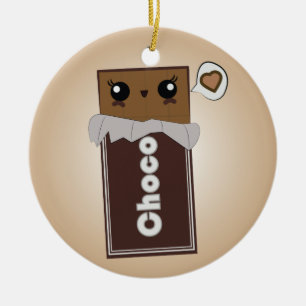 Ornamento lindo de la barra de chocolate