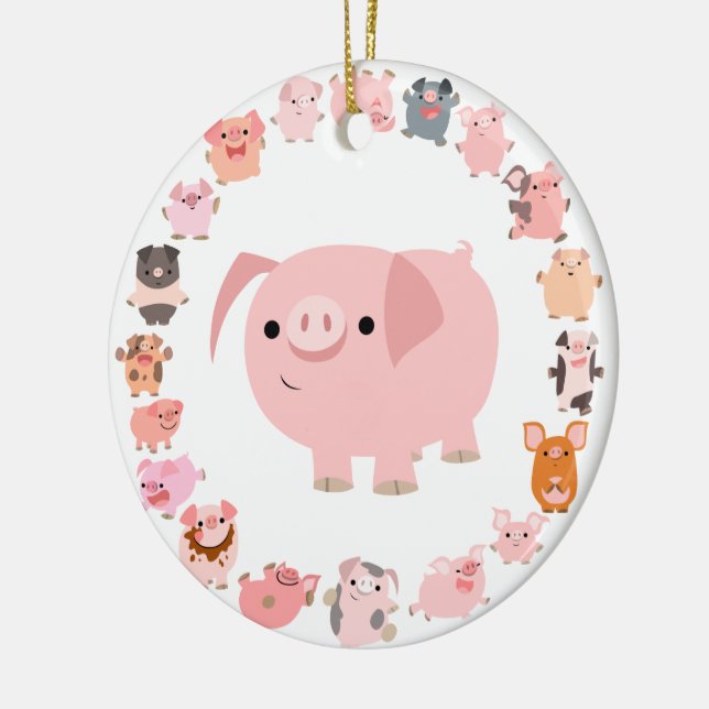 Ornamento lindo de la mandala del cerdo del dibujo (Izquierda)