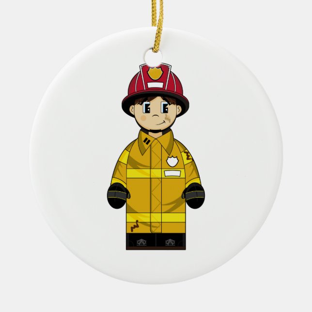 Ornamento lindo del bombero (Frente)