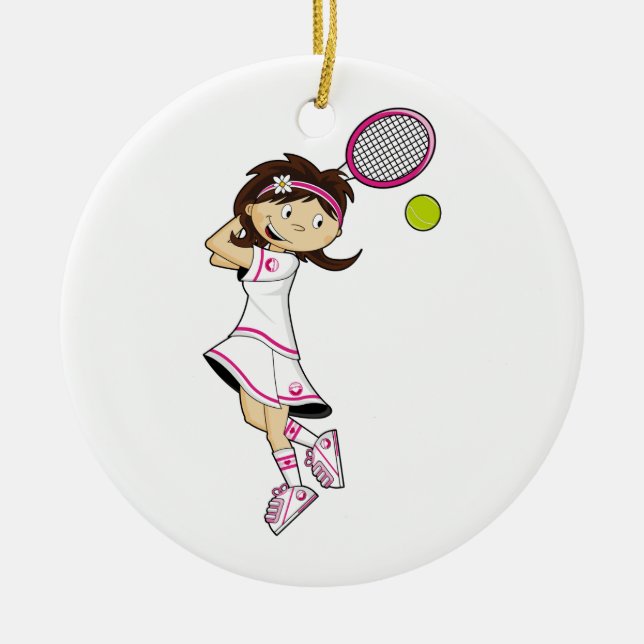 Ornamento lindo del chica del tenis (Frente)