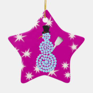 Ornamento lindo del muñeco de nieve