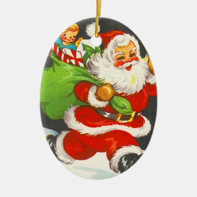Ornamento lindo del navidad de Santa (Frente)