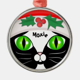 Ornamento lindo del navidad del gato del smoking