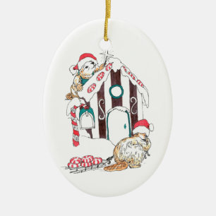 Ornamento lindo del óvalo del árbol de navidad d