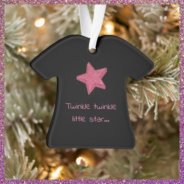 Ornamento lindo Twinkle Little Star negro y rosa (Subido por el creador)