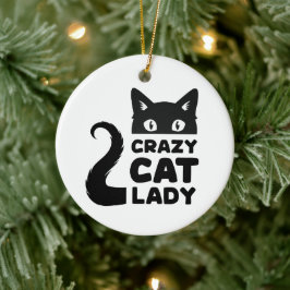 Ornamento loco de felino Lady Holiday