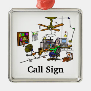 Ornamento loco de Navidad de Radio Shack del jamó