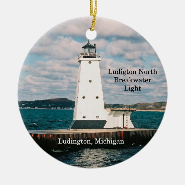 Ornamento Ludington North Breakwater Light (Frente)