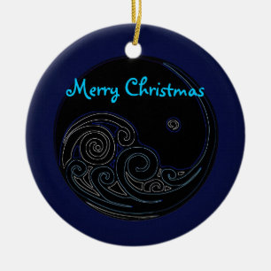 Ornamento lunar del navidad de la marea