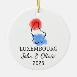 Ornamento Luxemburgo personalizado, bandera luxemb