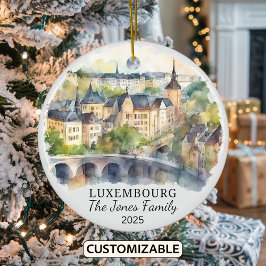 Ornamento luxemburgués personalizado, regalo de Lu