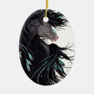 Ornamento majestuoso del navidad del caballo por