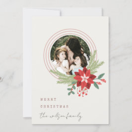 Ornamento marfileño de Navidad rosa foto Poinsetti