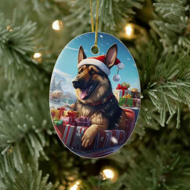 Ornamento Mascota de Navidades Pastores Alemanes,  (Árbol)