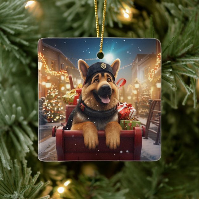 Ornamento Mascota de Navidades Pastores Alemanes,  (Árbol)