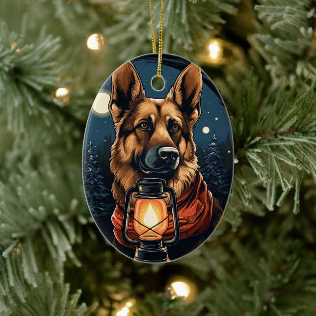Ornamento Mascota de Navidades Pastores Alemanes,  (Árbol)