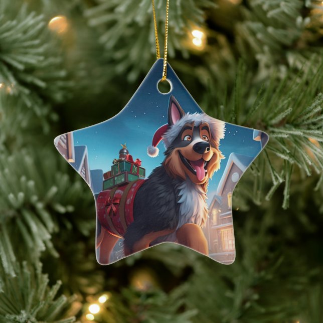 Ornamento Mascota de Navidades Pastores Alemanes,  (Árbol)