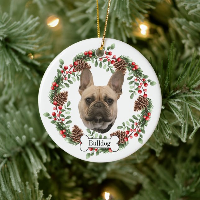 Ornamento Mascota personalizado de bulldog (Árbol)