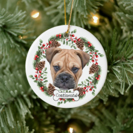 ornamento Mascota personalizado de bulldog contine
