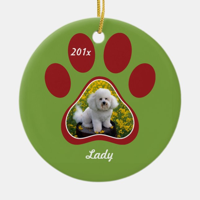 Ornamento Mascota personalizado de papel (Frente)