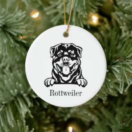 Ornamento Mascota personalizado de Rottweiler, Cu