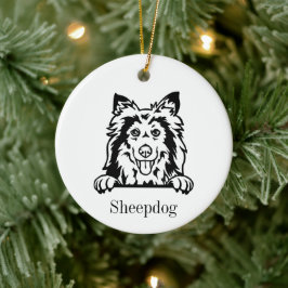 Ornamento Mascota personalizado de Shetland Sheepd