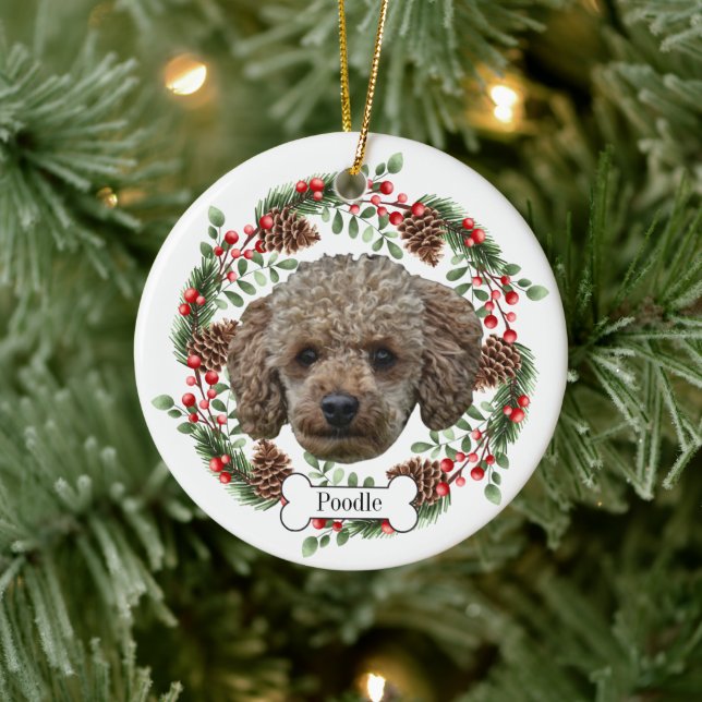 ornamento Mascota personalizado del perro caniche (Árbol)