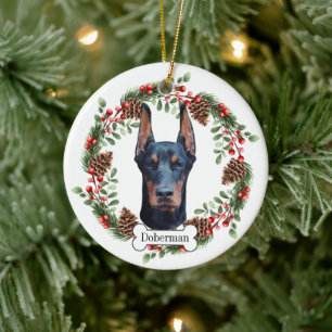 Ornamento Mascota personalizado del perro Doberman