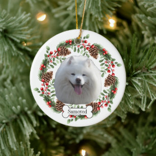 Ornamento Mascota personalizado del perro samoyado