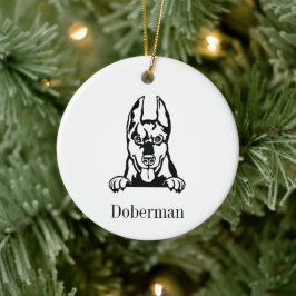 Ornamento Mascota personalizado Doberman Pinscher,