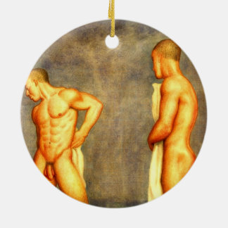 Ornamento masculino de doble cara