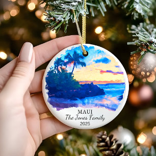 Ornamento Maui personalizado, regalo de Hawaii